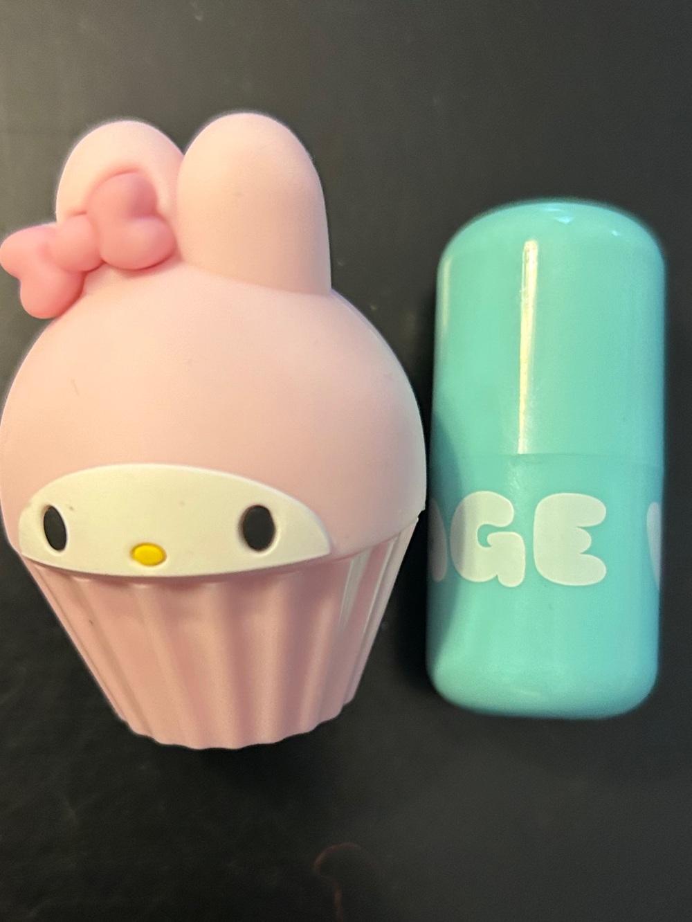 Sanrio My Melody Pink Cupcake Lip Balm with Aqua Blue Cap